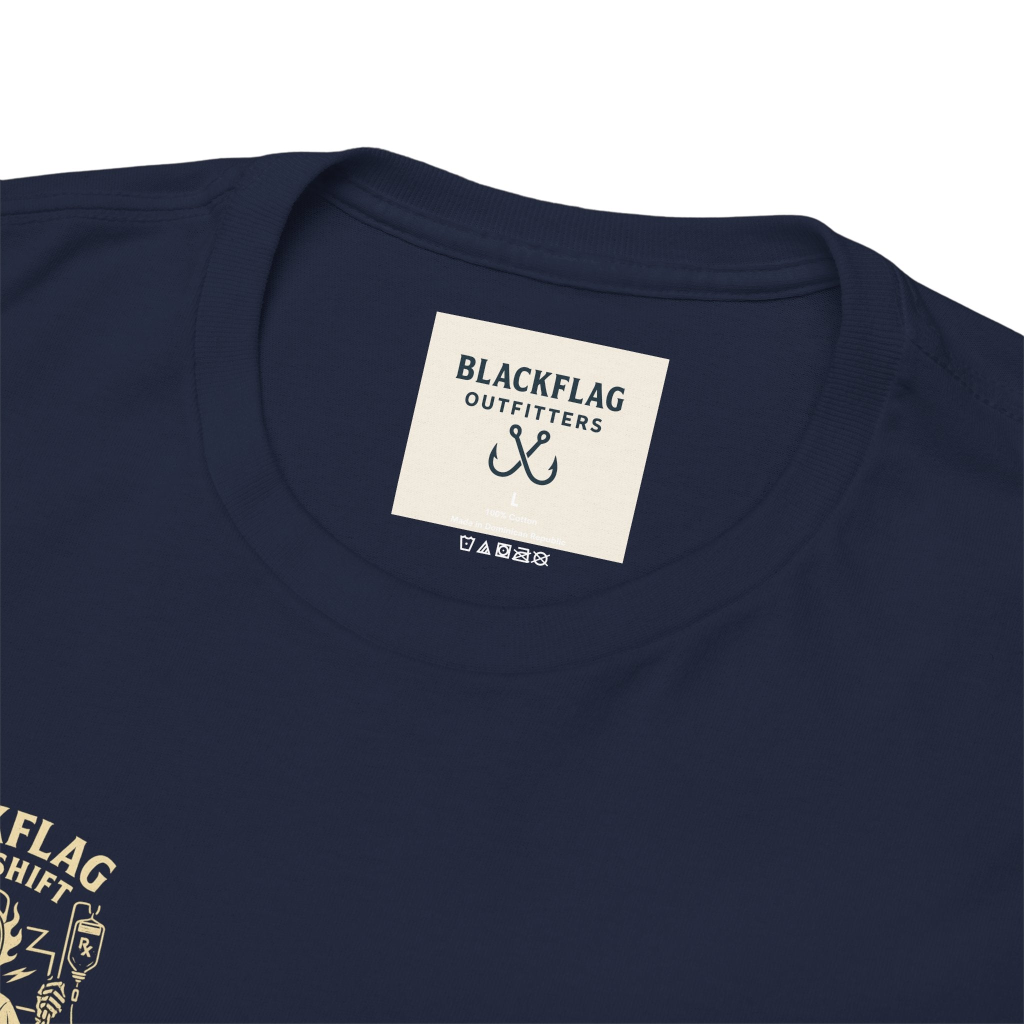 Blackflag Night Shift Unisex Tee - Full Throttle Motorcycle Shirt, Biker Apparel, Casual Wear, Gift for Riders, Vintage Style