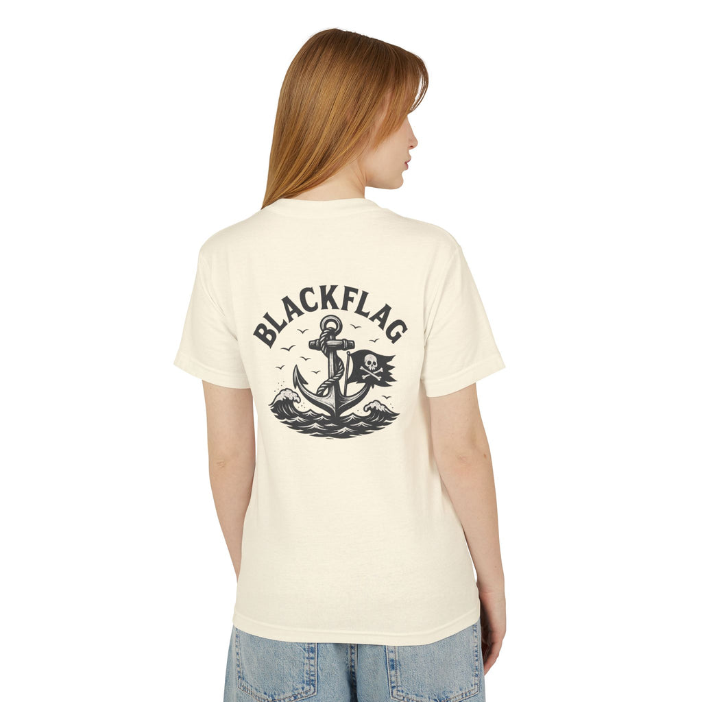 Unisex Tee Shirt BlackFlag resting by the sea Design