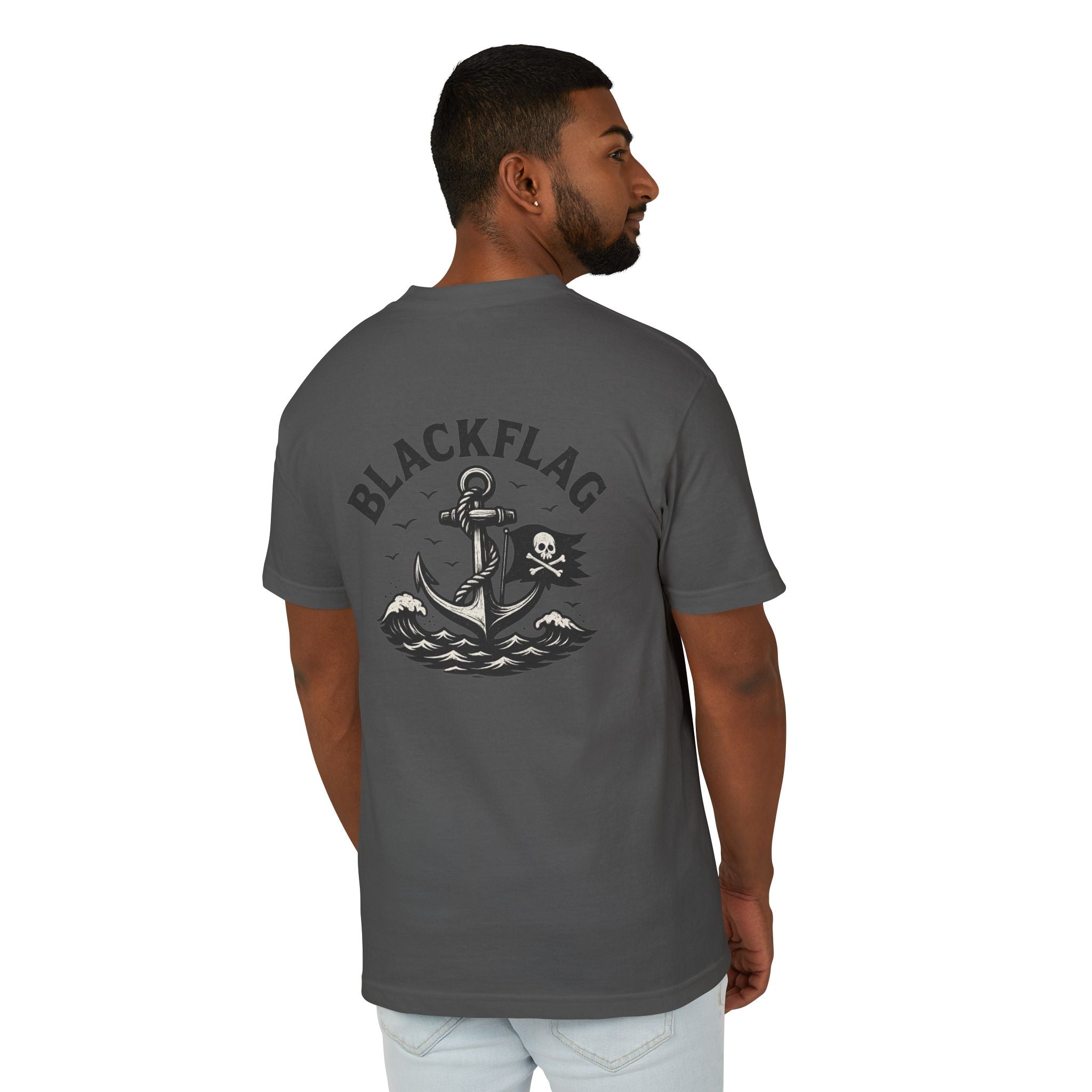 Unisex Tee Shirt BlackFlag resting by the sea Design