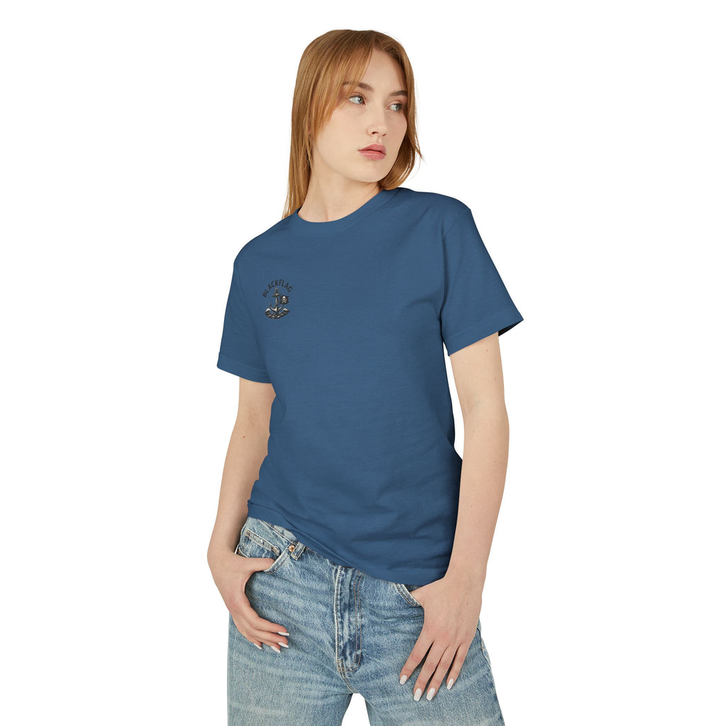 Unisex Tee Shirt BlackFlag resting by the sea Design