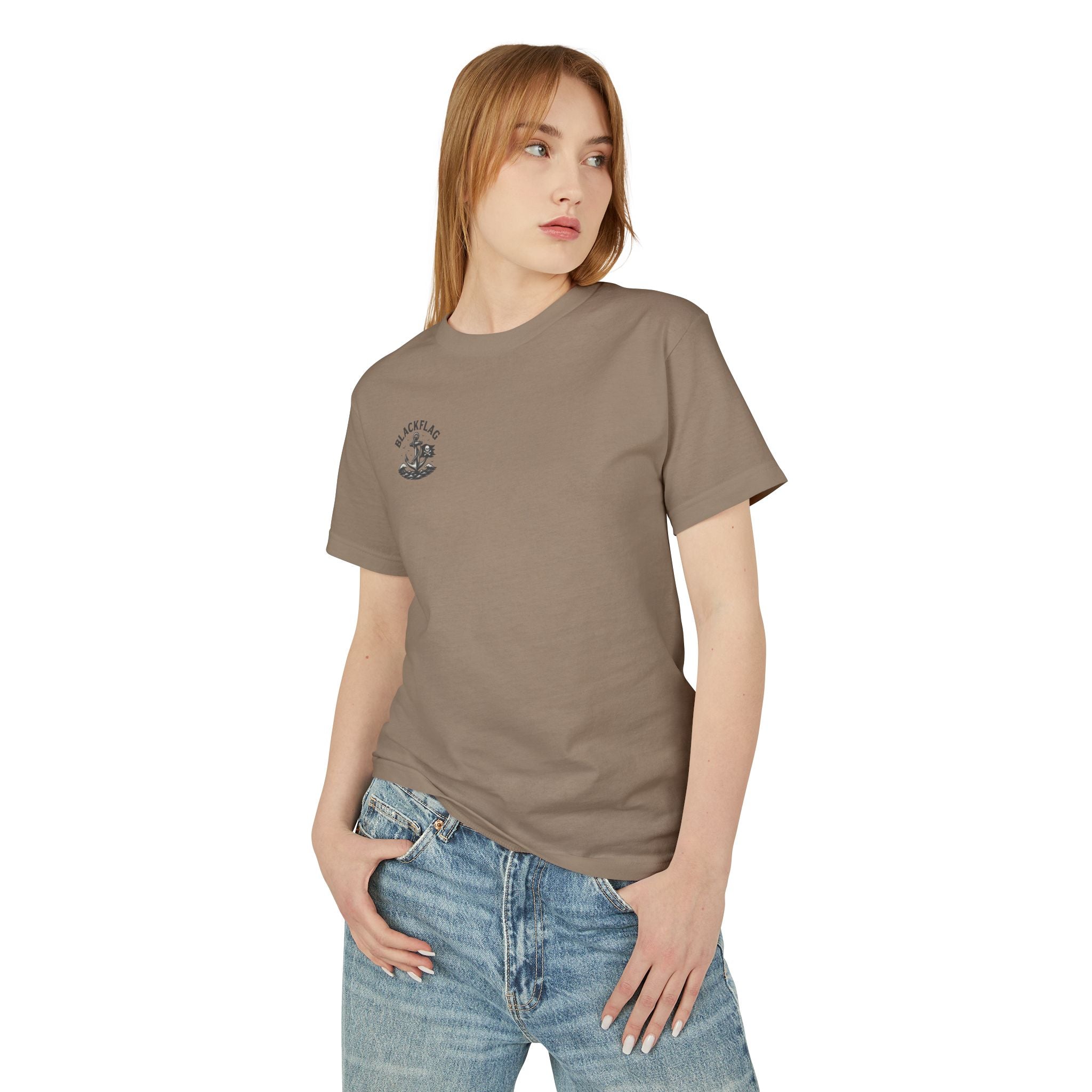 Unisex Tee Shirt BlackFlag resting by the sea Design