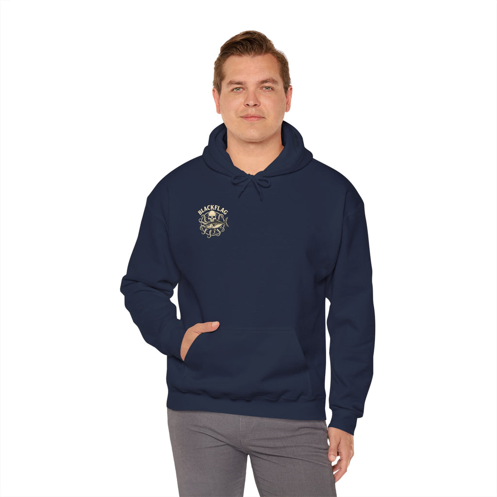 BlackFlag Skull & Octopus Hoodie, Unisex Sweatshirt, Casual Wear, Alternative Fashion, Perfect for Music Fans, Gift Idea for Festivals