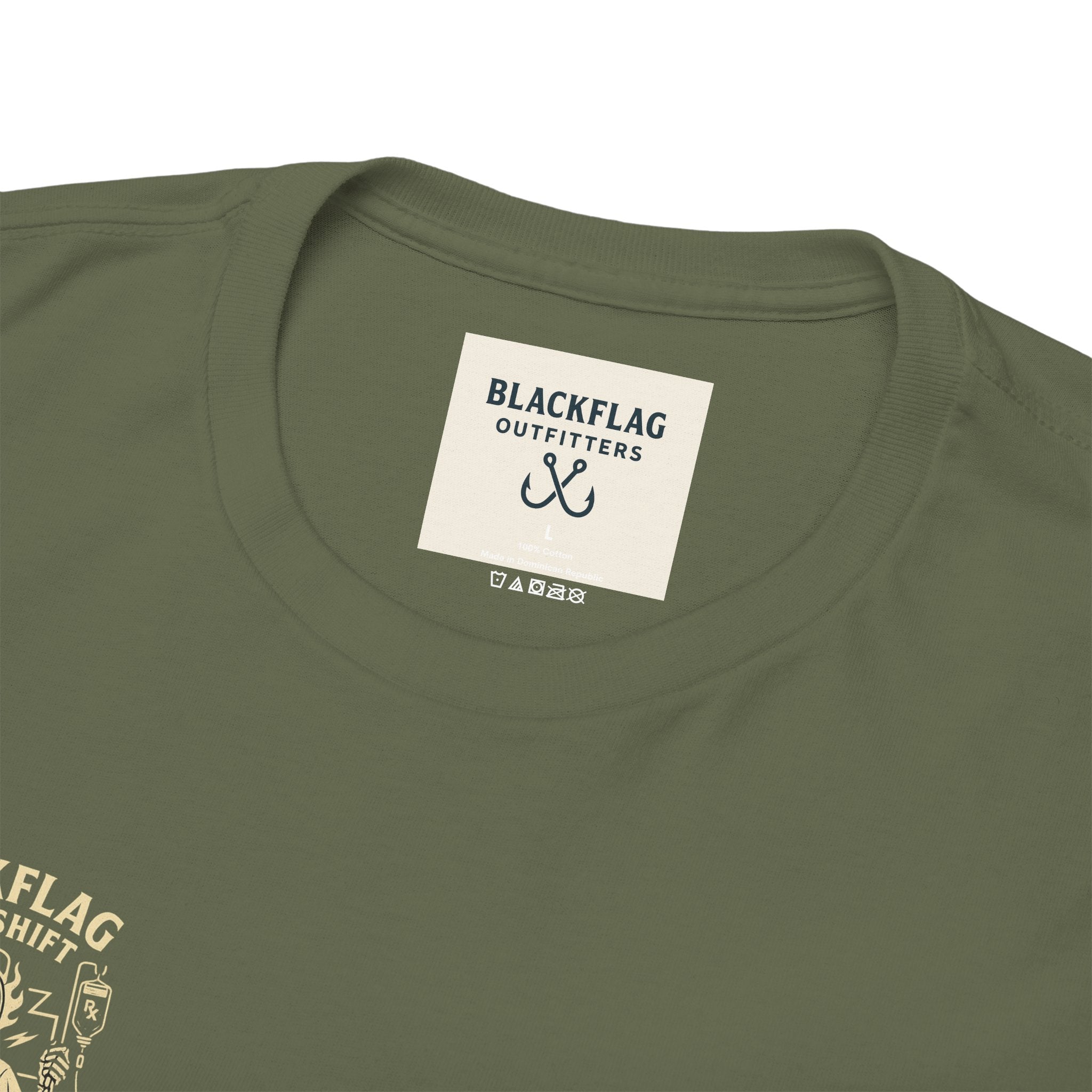 Blackflag Night Shift Unisex Tee - Full Throttle Motorcycle Shirt, Biker Apparel, Casual Wear, Gift for Riders, Vintage Style