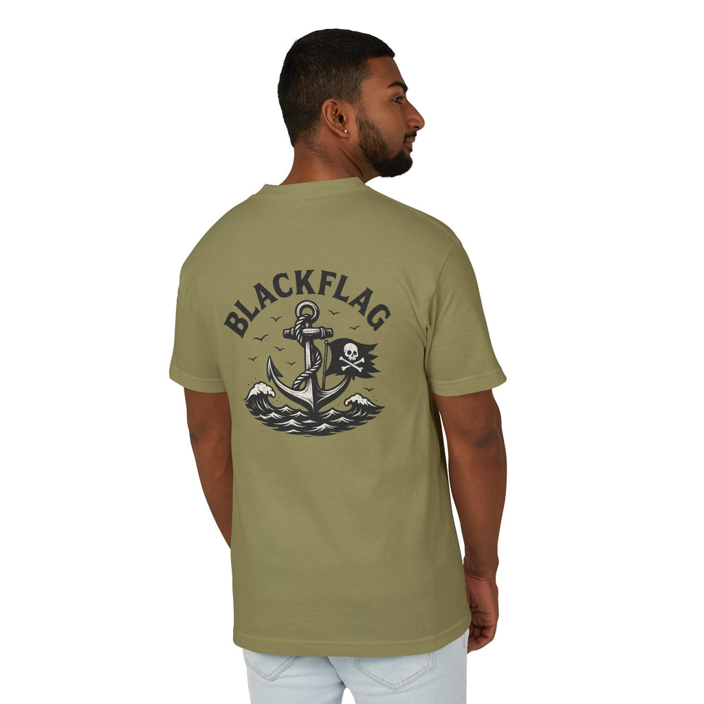 Unisex Tee Shirt BlackFlag resting by the sea Design