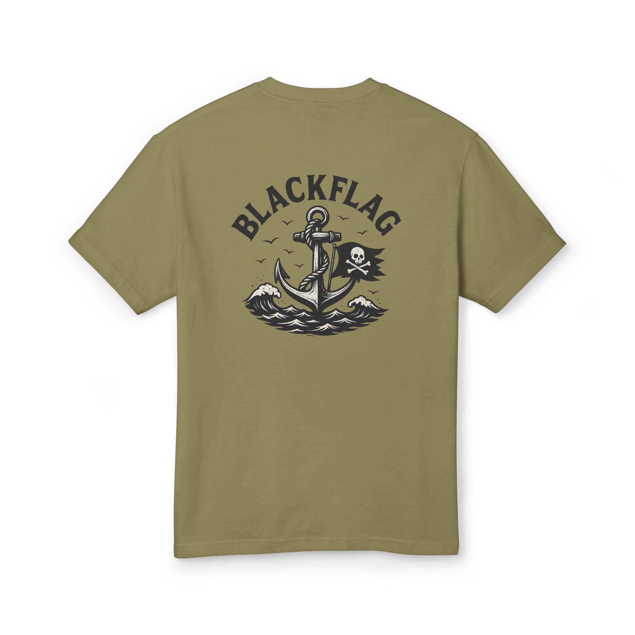Unisex Tee Shirt BlackFlag resting by the sea Design