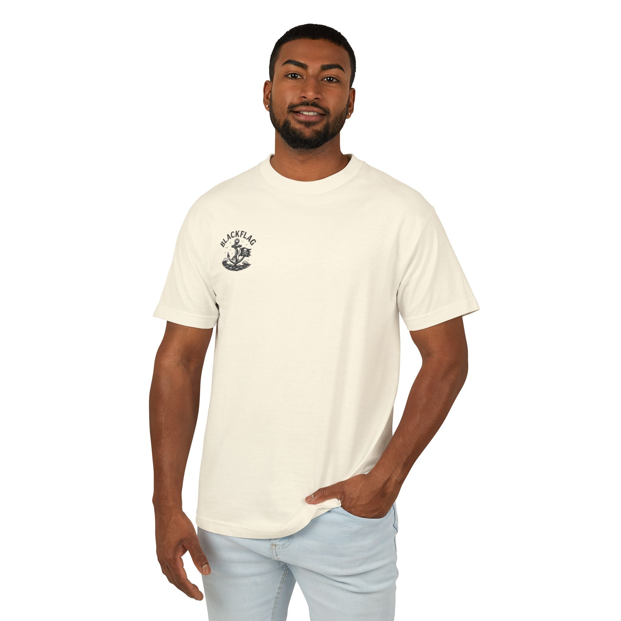 Unisex Tee Shirt BlackFlag resting by the sea Design