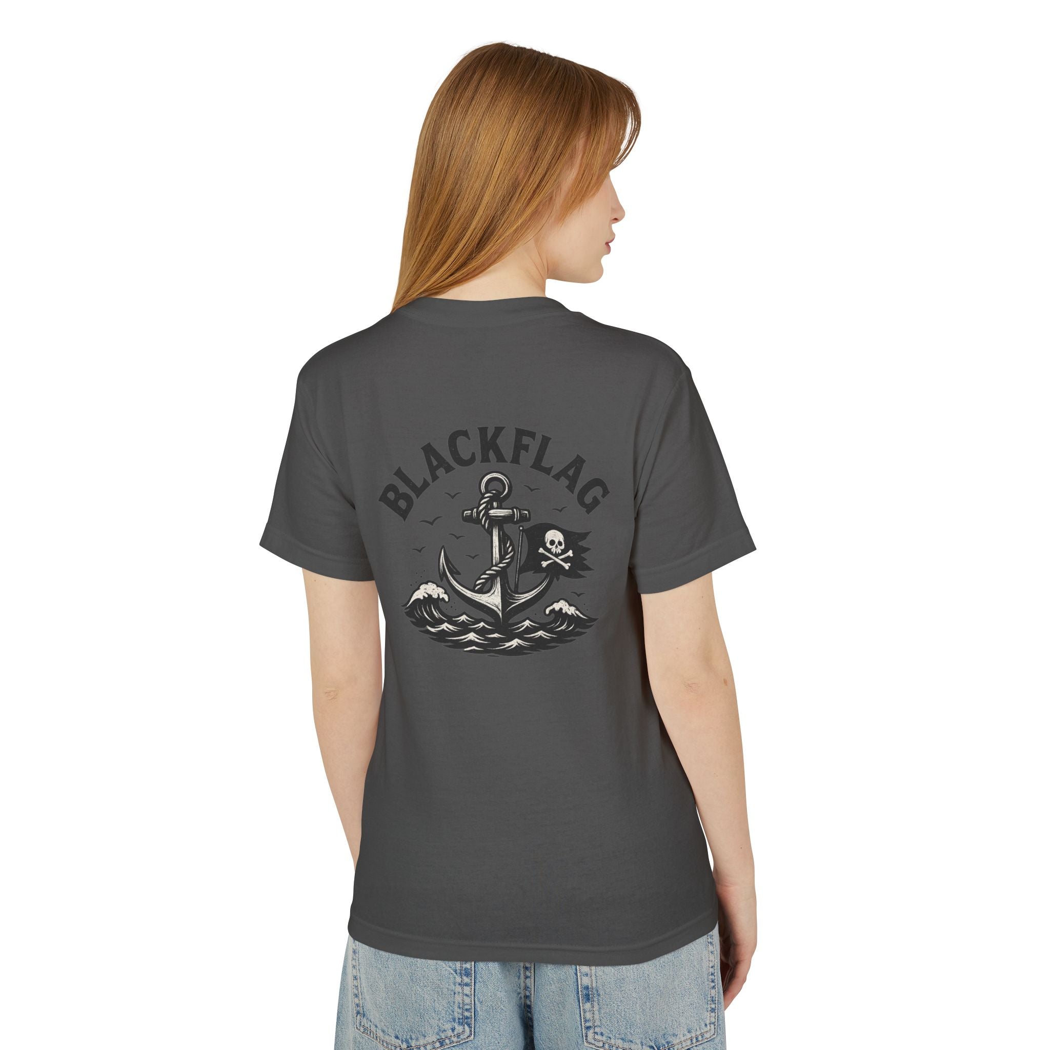 Unisex Tee Shirt BlackFlag resting by the sea Design