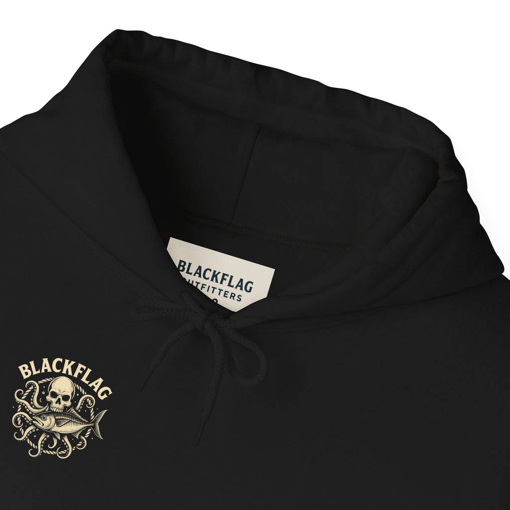 BlackFlag Skull & Octopus Hoodie, Unisex Sweatshirt, Casual Wear, Alternative Fashion, Perfect for Music Fans, Gift Idea for Festivals