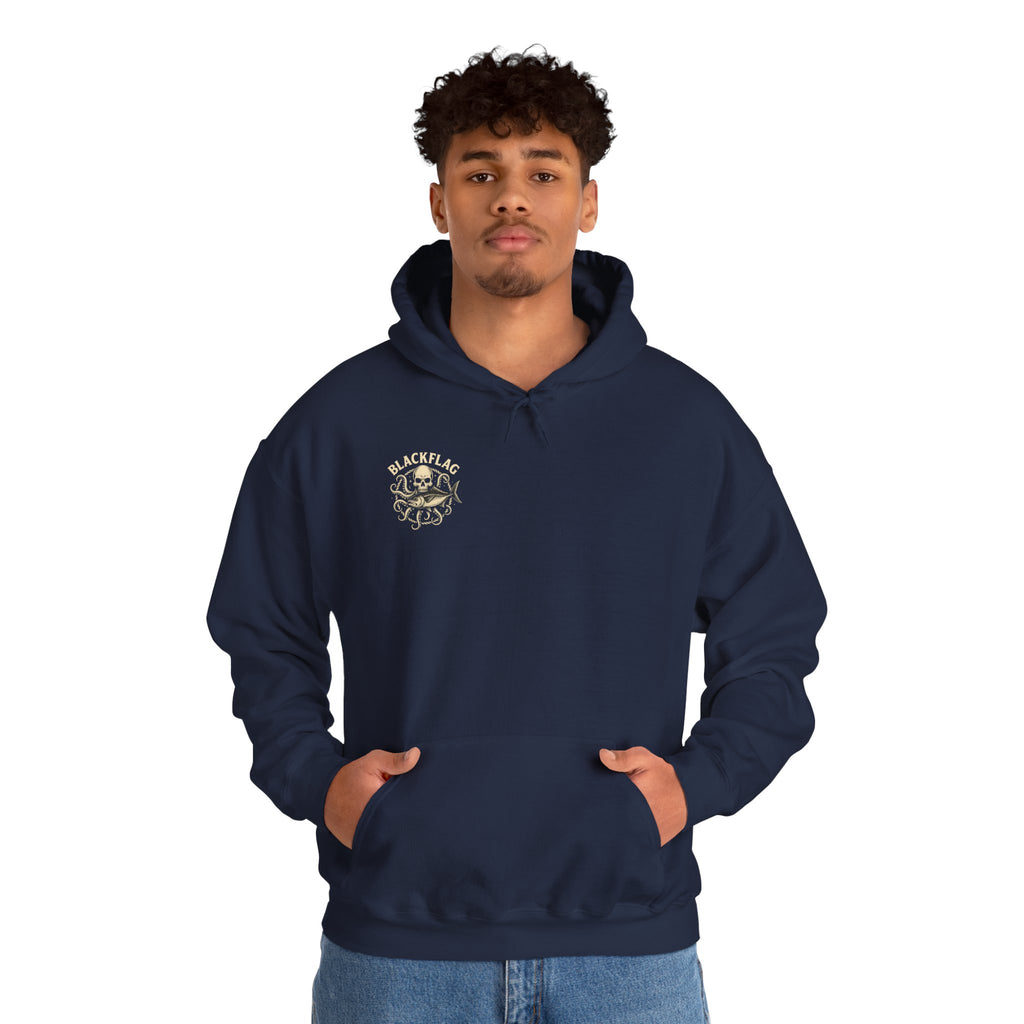 BlackFlag Skull & Octopus Hoodie, Unisex Sweatshirt, Casual Wear, Alternative Fashion, Perfect for Music Fans, Gift Idea for Festivals