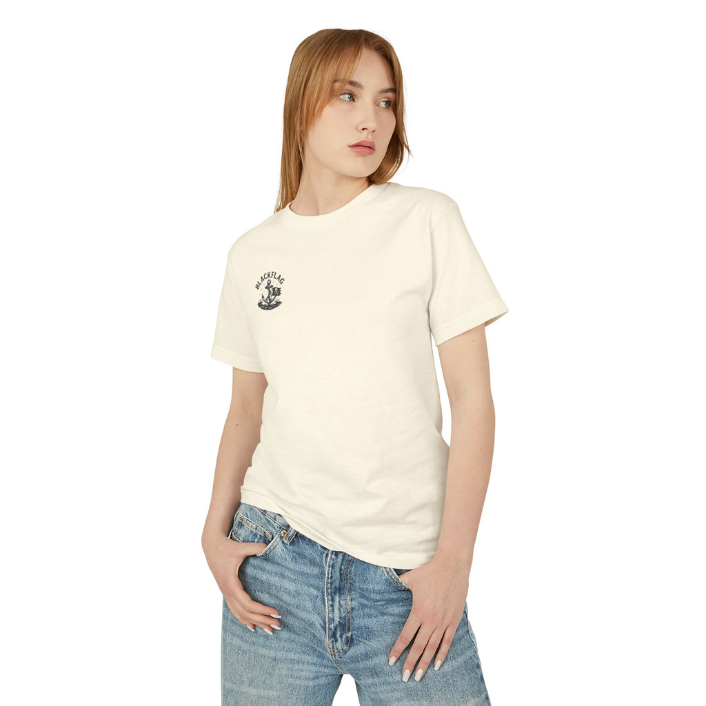 Unisex Tee Shirt BlackFlag resting by the sea Design