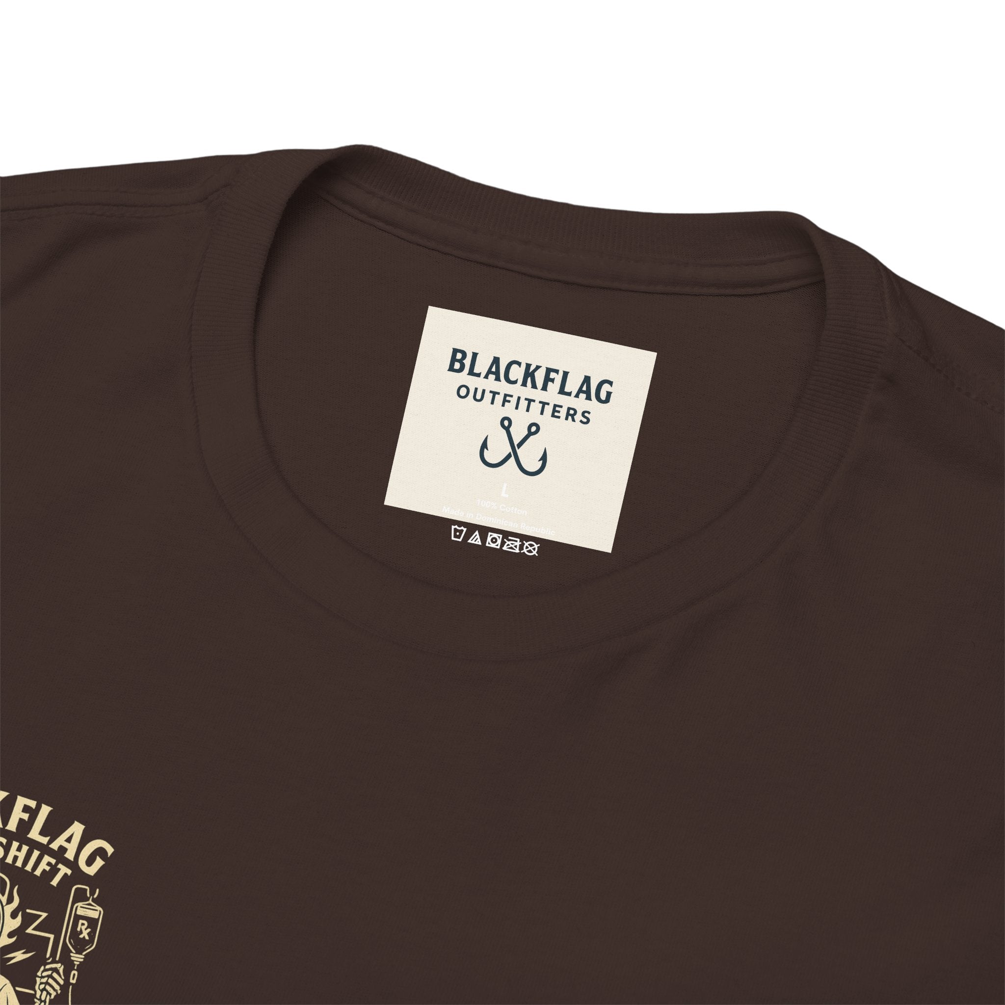Blackflag Night Shift Unisex Tee - Full Throttle Motorcycle Shirt, Biker Apparel, Casual Wear, Gift for Riders, Vintage Style