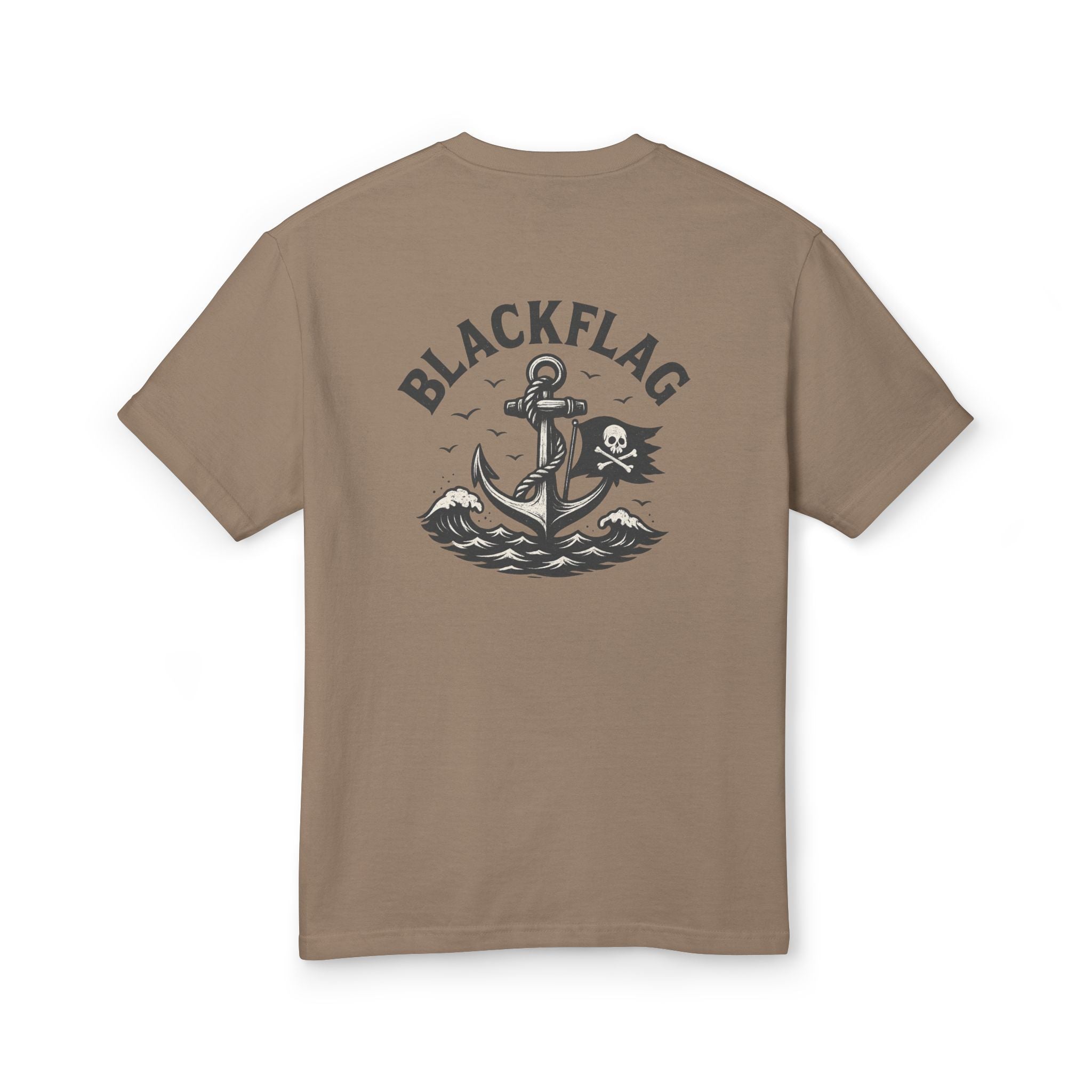 Unisex Tee Shirt BlackFlag resting by the sea Design