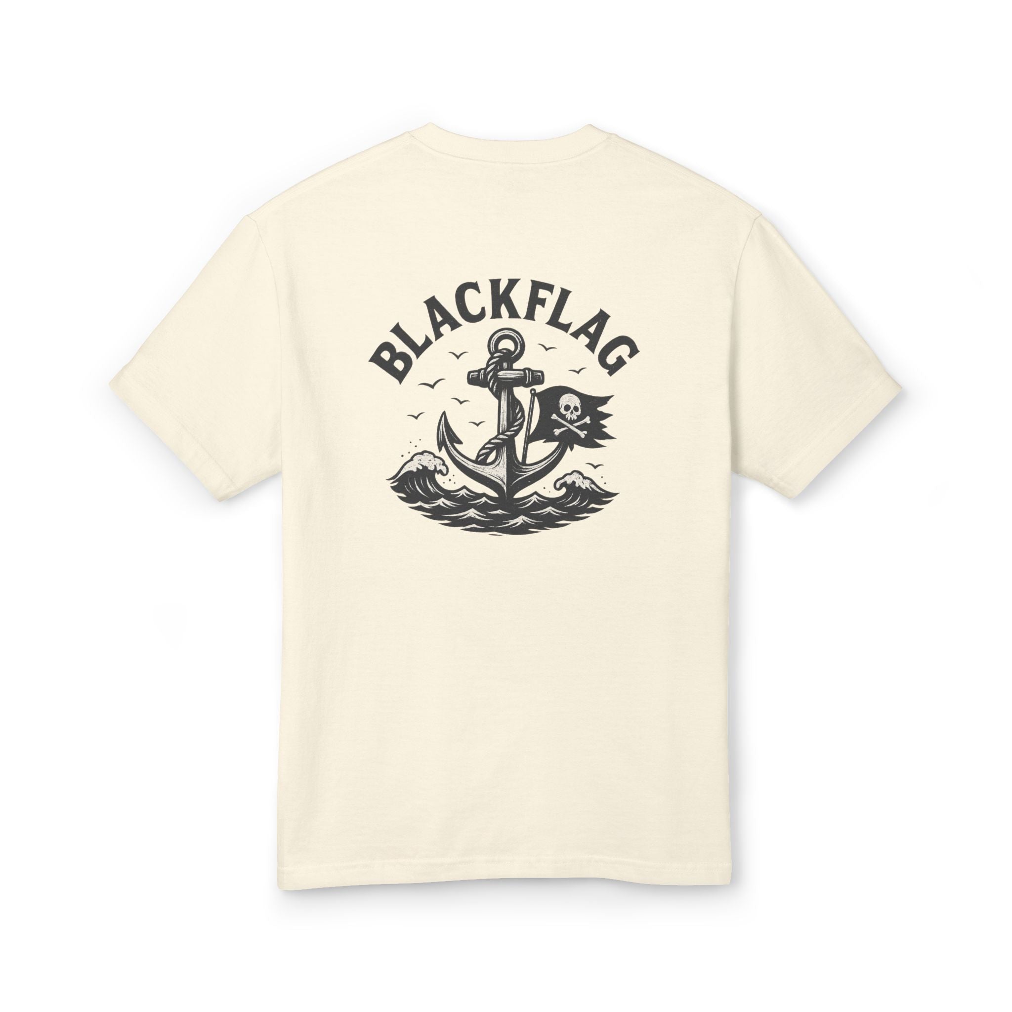Unisex Tee Shirt BlackFlag resting by the sea Design