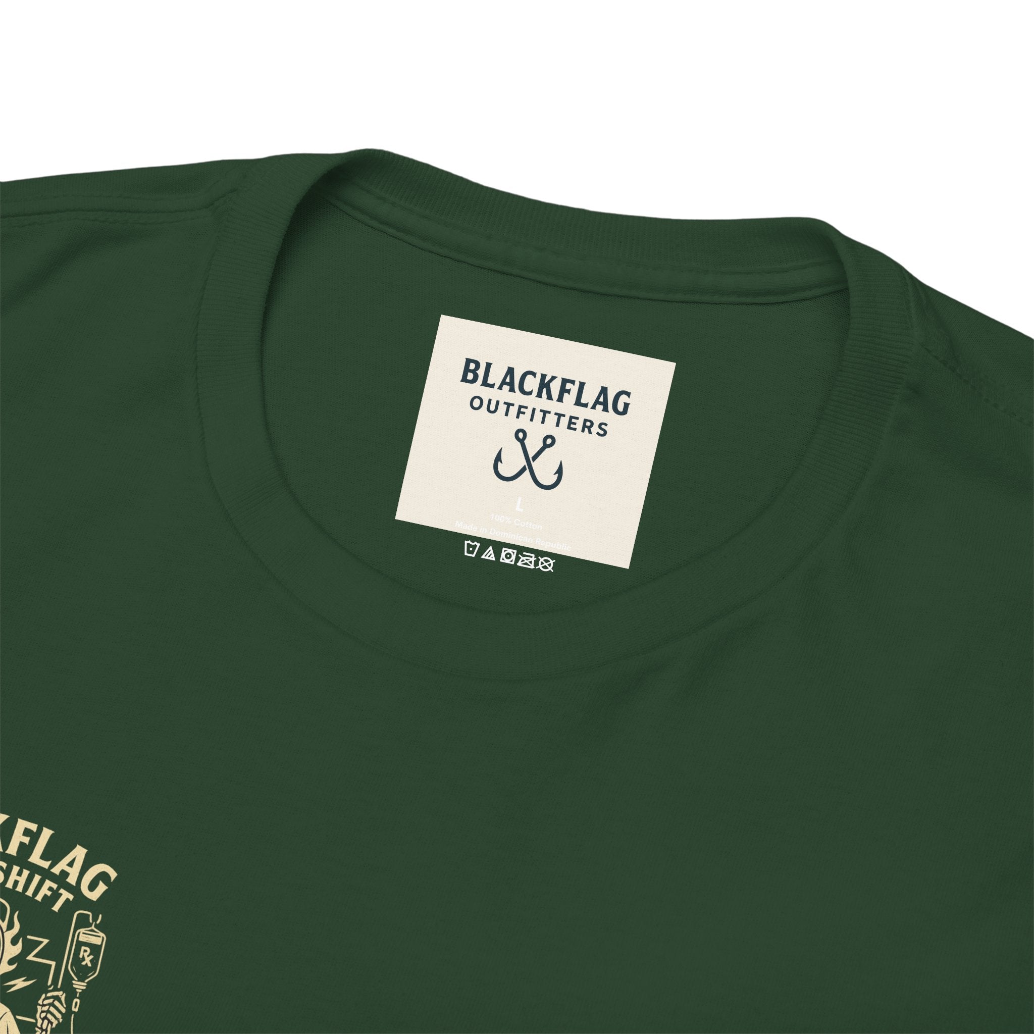 Blackflag Night Shift Unisex Tee - Full Throttle Motorcycle Shirt, Biker Apparel, Casual Wear, Gift for Riders, Vintage Style